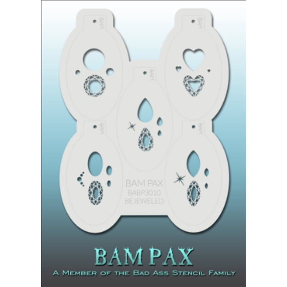Bad Ass Bejeweled PAX Stencil BARP3010