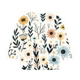 thumbnail image 4 of CLOISE Youth Shirts for Girls 3/4 Sleeve Boys Crew Neck Tops Floral Casual Fashion Fall Winter Clothes Multicolor 160, 4 of 5