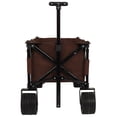 thumbnail image 4 of FFZ Utility Park Garden Cart and Folding Camping Trolley for Outdoor Picnic, Brown, 4 of 11
