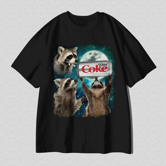 Three Raccoons Diet Coke Vintage Graphic Unisex shirts, Meme Genz Dank Raccoons