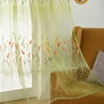 thumbnail image 3 of Lssam Light Green Sheer Curtains Panel, Semi Transparent Voile Rod Pocket Sheer Window Drapes for Bedroom Bed Canopy Living Room Dining Wedding Party Backdrop, 3 of 4