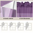 thumbnail image 3 of Geometric Purple Kitchen Window Curtains, Swag Curtains Valance for Bedroom Living Room Bathroom, Solid Ombre Geometric Modern Stripe Rod Pocket Window Treatment Curtain Block Drapes 2 Panels 36"x63", 3 of 9