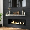 thumbnail image 2 of 48" Fireplace Mantel Mirrored Floating Shelf with Faux Diamond Inlay Accent Shelf for Wall Decor, 2 of 4