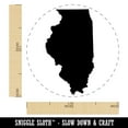 thumbnail image 2 of Illinois State Silhouette Self-Inking Rubber Stamp Ink Stamper - Sky Blue Ink - Medium 1 Inch, 2 of 7