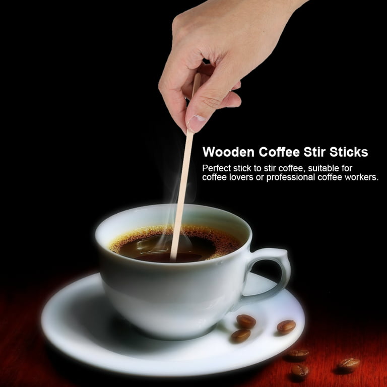 Coffee Stirrers Wood Stir Sticks Thick Individual Wrapped Drink Stirrer for  Tea Beverage, Corn Dog Stick Craft Stick 200PCS