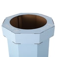 thumbnail image 2 of happimess Fleur 25-Gallon Traditional Classic Disposable Corrugated Cardboard Event Trash Can and Recycling Bin, Tide Pool Blue (Set of 2), HPM1300G-SET2, 2 of 8