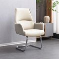 thumbnail image 3 of Leather Makeup Computer Office Chair Waiting Vanity Bedroom Floor Chair Beauty Barber Leisure Silla De Oficina Office Supplies My Lux Decor Round, 3 of 21