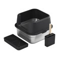 thumbnail image 4 of Caja de arena para gatos Contenedor de arena para gatos Bandeja de arena para mascotas antisalpicaduras de lado alto negro, 4 of 8