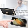 thumbnail image 6 of Nalacover Case for Samsung Galaxy S21 Ultra Wallet Case with Card Holder & Zipper Pocket, 360° Rotation Ring Kickstand Premium PU Leather Cover, Shockproof Magnetic Button Flip Stand Phone Case,Black, 6 of 9