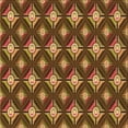 thumbnail image 1 of Ahgly Tapis d'Intérieur Lavable en Machine Carré Transitionnel Brun Cannelle, 8 Pieds Carré, 1 of 7