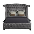 thumbnail image 3 of Galaxy Home Furniture Sophia 4-Piece Upholstered Queen Bedroom Set, Gray, 3 of 13