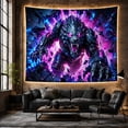 thumbnail image 6 of Biomechanical Monster Through Digital Shards, Dramatic Digital Art, Halloween Gift for Monster Fans, Kaiju Wall Art, Tapestry Wall Hanging for Gaming Room and Dorm, 6 of 7