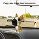 thumbnail image 4 of Adorno de salpicadero de cabeza de resina - Decoración de coche perro cachorro con primavera • 4,29" de altura • Caqui, café, marrón, negro, blanco, 4 of 8