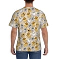 thumbnail image 3 of Bixox Men's Music Dancing Cat Printed Short Sleeve Skinny Athletic T-Shirt, 3 of 6