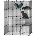 thumbnail image 1 of PawHut 4-Tier Cat Cage, DIY Pet Playpen with Hammock, Platforms, Ramps, 1 of 10