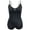 Black, variant on QRIC Women's Sexy Deep V Neck Body Shaper Hook Thong Shapewear Bodysuit Wireless Tank Tops