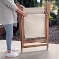 thumbnail image 3 of AmeriHome Acacia and Canvas Folding Arm Chair, 3 of 4