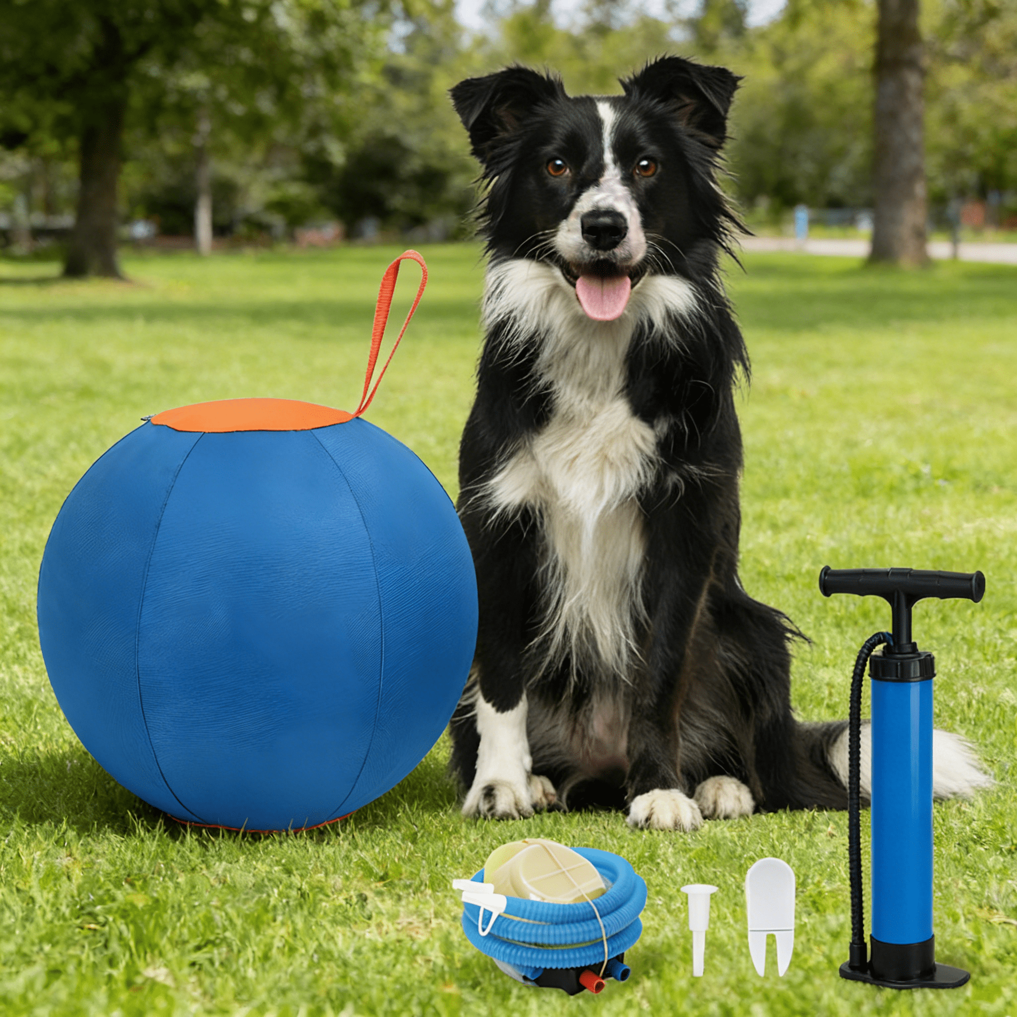 BESTSKY 2026 New Herding Dog Balls Horse Ball Toy Thickened Anti-Burst Ball Scratch-Resistant Training Ball Stimulates Senses Confidence Toy for Horses Cattle Dogs Blue