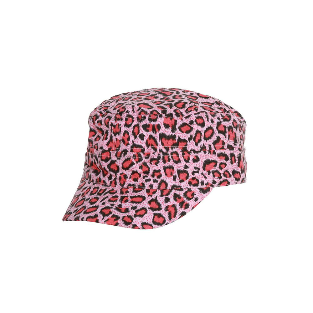Clover Cheetah Animal Print Fitted Cadet Hat - Pink - Medium/Large ...