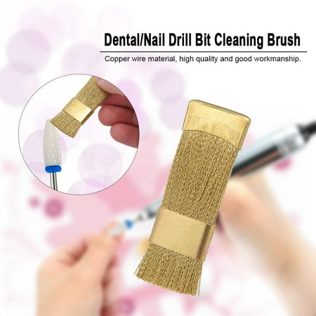 Dental Drill Bit Cleaning Brush Portable Electric Manicure Drills Copper Wire Drill Brusher (Best Drill For Copper)