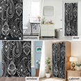 thumbnail image 5 of Shower Curtain Bathroom Set Abstract Pesley Floral Waterproof Fabric Shower Curtains with Grommets&Hooks, National Wind Geometric Art Privacy Bath Curtain for Bathtub 72x72in, 5 of 9