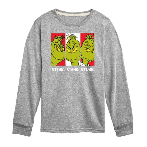 Dr. Seuss The Grinch - Christmas - Stink. Stank. Stunk. - Toddler & Youth Long Sleeve Graphic T-Shirt