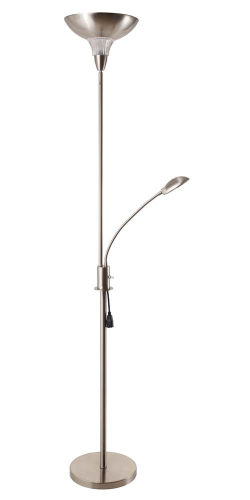 Sebastian Torchiere Floor Lamp, Metropolis Chrome Torchiere Floor Lamp