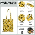 thumbnail image 5 of Cute Banana Canvas Tote Bag – Reusable Grocery Bag with Tropical Yellow Fruit Print, Kawaii Banana Illustration, Eco-Friendly Cotton Shopper for Everyday Use, 5 of 7