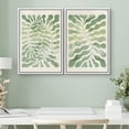thumbnail image 2 of IDEA4WALL Framed Canvas Print Wall Art Set Forest Leaves Green Botanical Wall Decor Antique Bohemian Floral Fine Art Retro Wilderness Artwork for Living Room, Bedroom, Office - White 16"x24"x2, 2 of 5