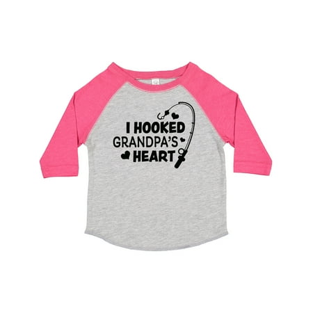 

Inktastic I Hooked Grandpa s Heart with Fishing Rod Gift Toddler Boy or Toddler Girl T-Shirt