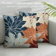 thumbnail image 3 of COMIO Navy Blue Orange Pillow Covers Fall Decorations Dahlia Decorative Throw Pillows Outdoor Farmhouse Decor for Sofa Couch Bed Modern Autumn Colored Flower Square Cushion Case, 3 of 5