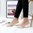 thumbnail image 6 of Thin Silicone Gel Breathable Cotton Invisible Liner Low Cut Women Invisible Socks Lace Boat Socks Anti-Slip BLACK, 6 of 8