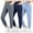 Dark Gray+dark Blue+blue, variant on Girls Ultra-Soft Lounge Joggers Sweatpants, High Waisted Kids Athletic Pants with Pockets, 3 PCS(6-15Y)