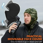 MELASA Winter Balaclava Face Mask for Men Women, Thermal Fleece Ski Mask with Movable Face Cover for Skiing, Snowboarding(Digital Camo)