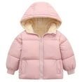 thumbnail image 2 of Toddler Boys Coats & Jackets Winter Solid Color Thick Hooded Long Sleeve Warm Tops Coat Sportwear,Solid Winter Coat 4-5 Years, 2 of 9