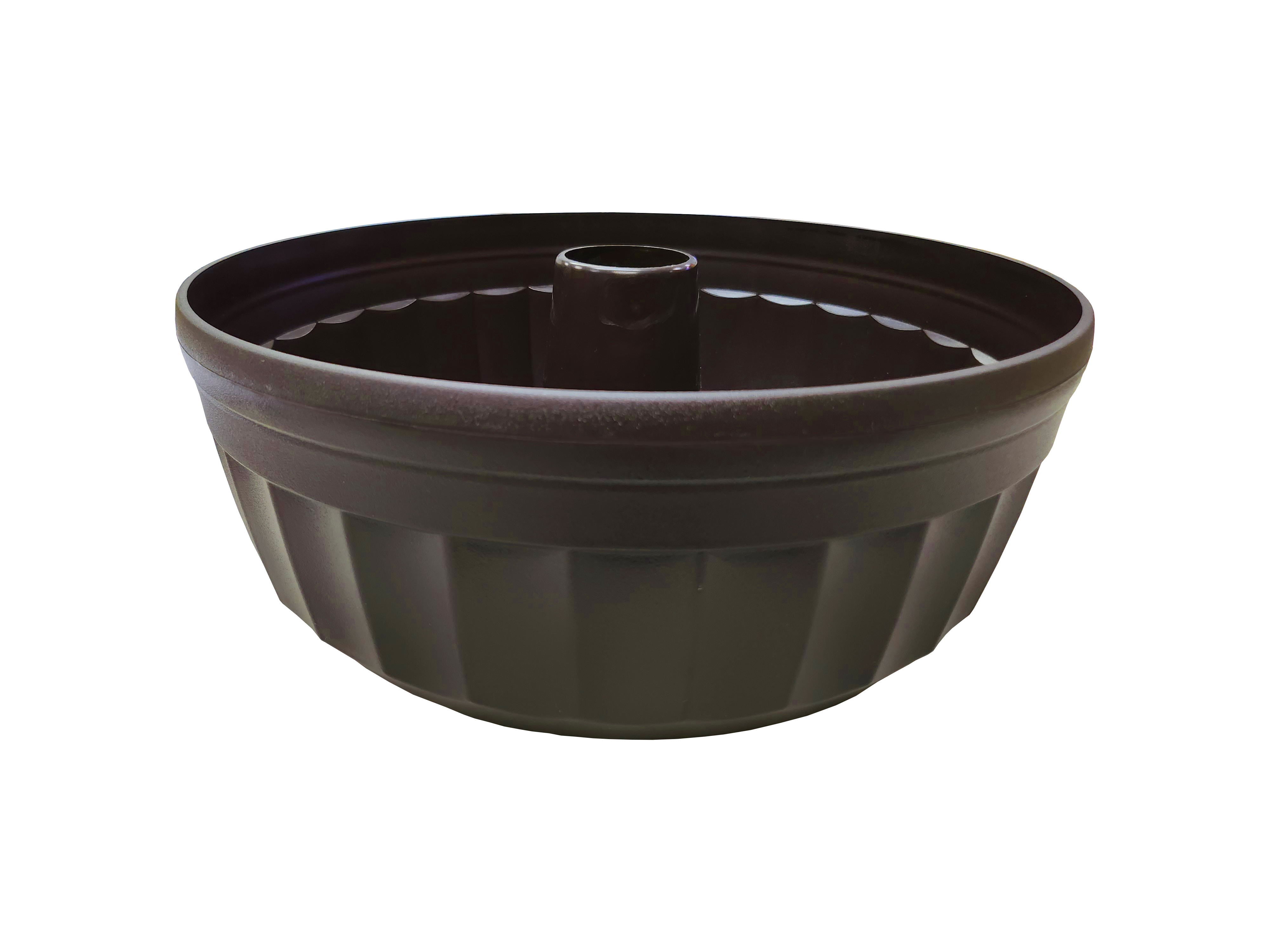 Savannah Umbrella Accents Round Brown Polyethylene Planter with Weather-Resistant