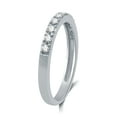 thumbnail image 3 of Forever Bride Women's 10K White Gold Pave Stackable Wedding Band, 1/4 CTTW Diamond (I2, H-I), 3 of 8