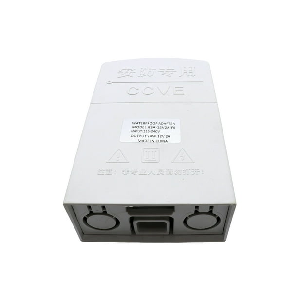 Eliminador 12V 2A Zinker Cámaras DE Seguridad CCTV o Tiras Led PARA exteriores Contra Agua V1 Eliminador 12 Voltios 2 Amperes