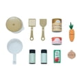 thumbnail image 4 of Teamson Kids Little Chef Chester Wooden Play Kitchen Set with Separate Fridge, Oven & 12 Food Accessories, Green, 4 of 9