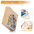 thumbnail image 4 of Colorful Floral Print Flowers Napkin Holder for Table Clear Napkin Stand Paper Holder Acrylic Organizer Dispenser Napkins for Dinner Kitchen Restaurant Room, 4 of 8