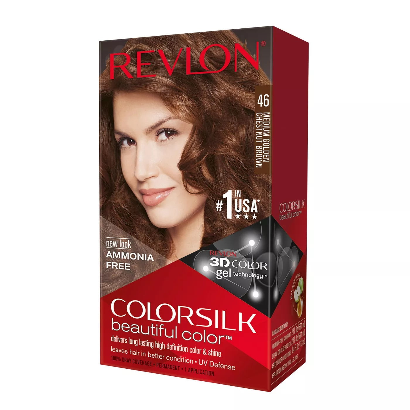 Revlon Colorsilk Beautiful Color Permanent Hair Color, 46 Medium Golden
