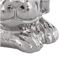 thumbnail image 4 of 10" x 5" Silver Ceramic Laying Dog Sculpture with Matte Finish, by DecMode, 4 of 11