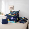 thumbnail image 5 of Homewish Cartoon Cute Dinosaur Twin Bedding Sets 7-Piece, Kawaii Animal Lover Bedding Comforter Set, Plant Botanical Reversible Sheet Sets, Lightweight Room Decor, 5 of 7