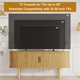 thumbnail image 2 of Mueble de TV moderno para sala de estar – Consola de madera para televisores hasta 80” – Puertas deslizantes, estantes ajustables y almacenaje – Acabado roble salvaje, tiradores dorados, 2 of 8