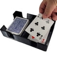 thumbnail image 2 of Black 2 deck Cardian Deluxe Revolving or Swivel Plastic Playing Card Tray with metal spinner for rotating - Made in U.S.A., 2 of 7