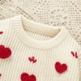 thumbnail image 6 of Gpaecead 6M-3T Toddler Baby Girls Toddler Knit Sweater Cute Round Neck Long Sleeve Pullover Sweatshirt Warm Kids Tops White, 6 of 6