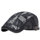 thumbnail image 2 of Sombreros para hombre, estilo antiguo, lavados, desgastados, rotos, boina vaquera, sombrero inglés con visera ancha, sombrero de rayón para hombre., 2 of 3