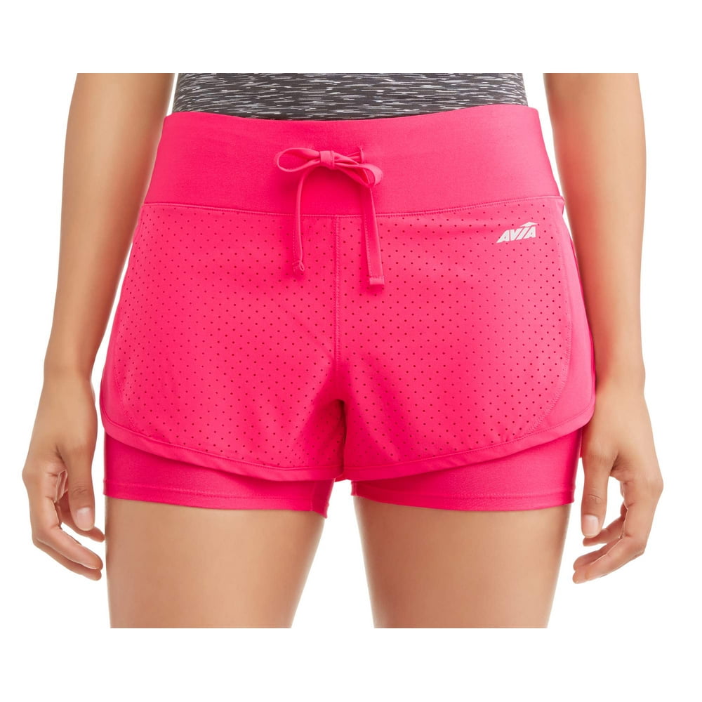 Avia Women's Active Perforated Running Shorts With BuiltIn