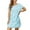 Sky Blue, variant on WTXUE Nightgowns & Sleepshirts for Women, Crew Neck Nighties for Women Cotton Nightdress Sleep Tee Print Nightshirt Soft Sleepwear Short Sleeve (Sky Blue, M)