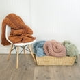 thumbnail image 2 of Donna Sharp Plush Knit Throw Rust, 2 of 5